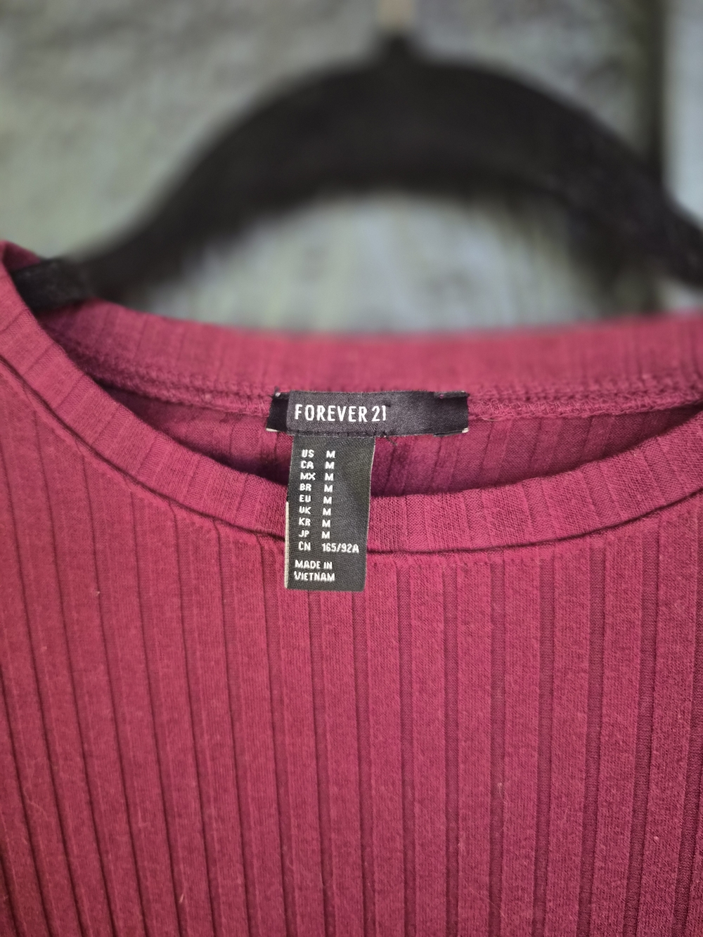 Forever 21 Ribbed Mini Dress in Wine - Picture 3 of 3